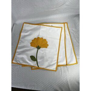 Pillow Shams squared with floral applique - 3 One Has A tiny Flaw 12x12